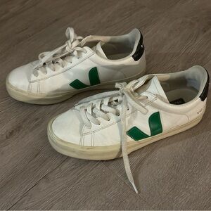 Veja Campo White and Green Women’s Sneakers
